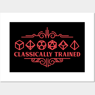 Classically Trained Polyhedral Dice Set Red Tabletop RPG Addict Posters and Art